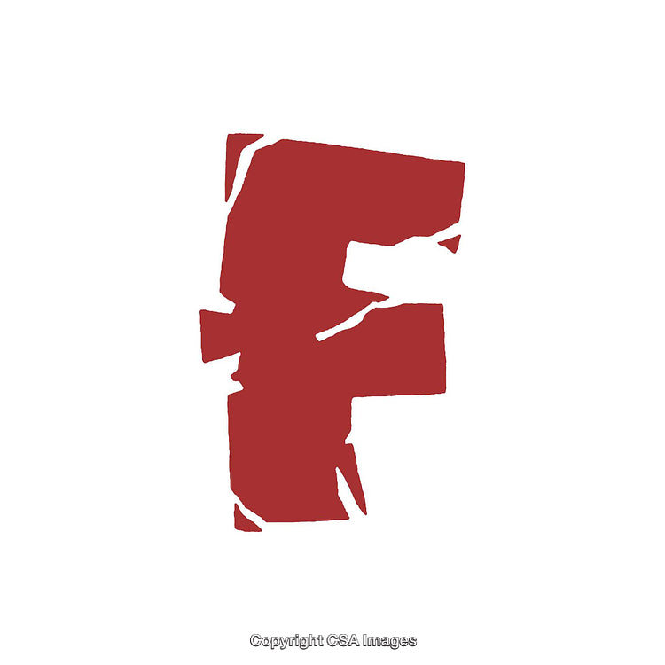 Rustic Textured Letter E in Distressed Red Design