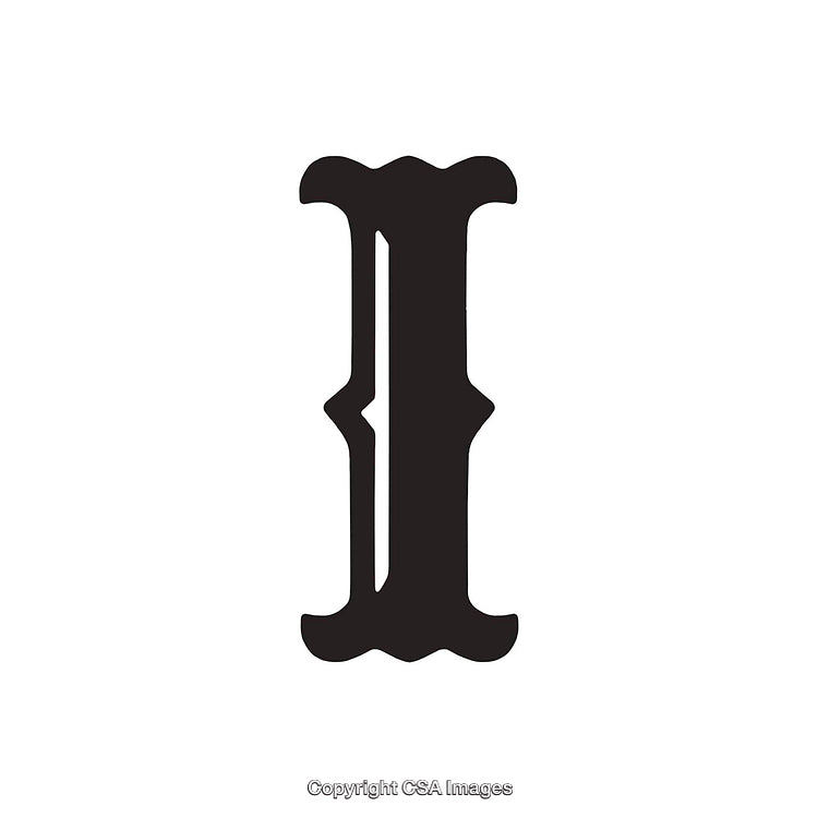 Elegant Typeface Showing Artistic Design of the Letter I