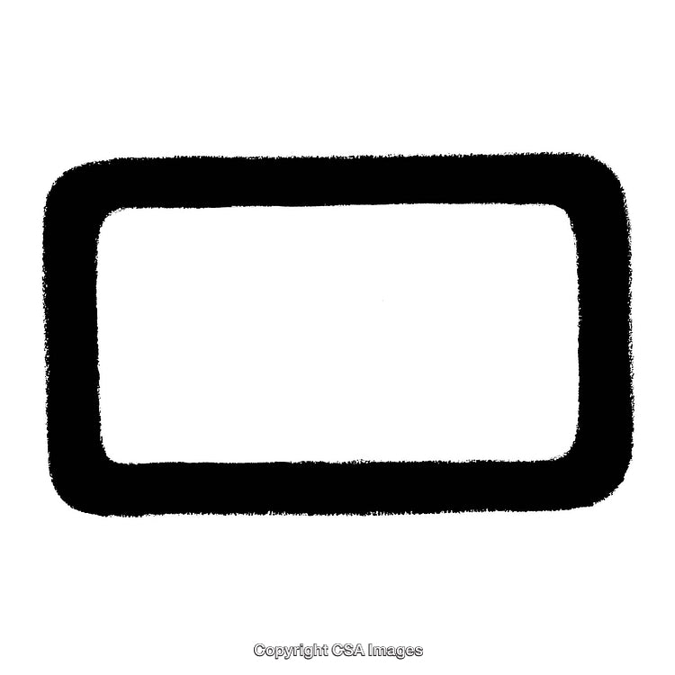 Black and White Rectangular Border with Simple Design