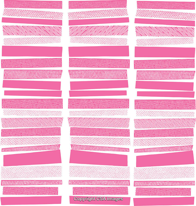 Pink and White Hand-Drawn Striped Texture and Pattern Illustration