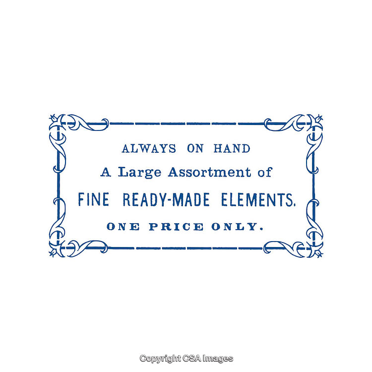 Vintage Advertisement Style With Decorative Border and Bold Typography