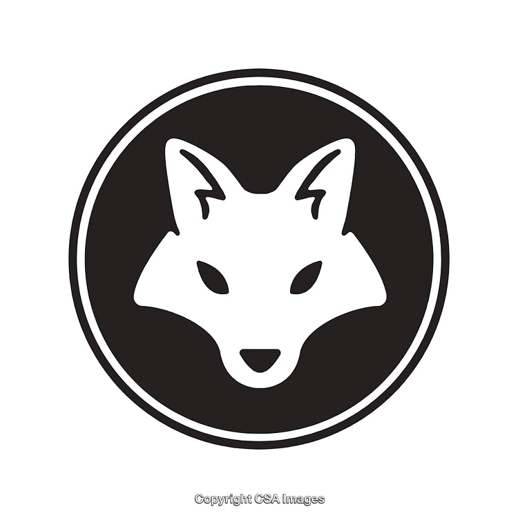 Minimalist Black And White Animal Logo Design With Fox Illustration