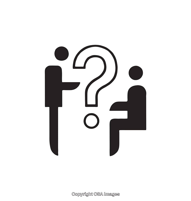 Simple Black and White Icon Depicting a Conversation Illustration