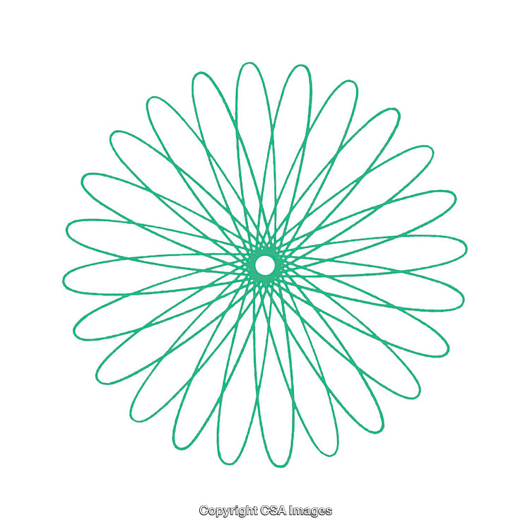 Geometric Circular Design Pattern Featuring Interwoven Lines and Symmetry