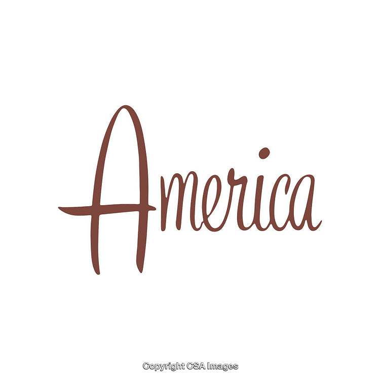 Stylish Typography Image Featuring The Word America in Elegant Script
