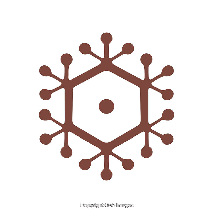 Minimalist Graphic of a Decorative Geometric Graphic in Brown