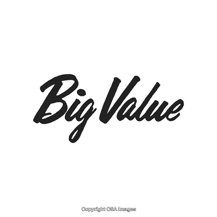 Bold Black Typography Design Featuring the Phrase 'Big Value' on White Background