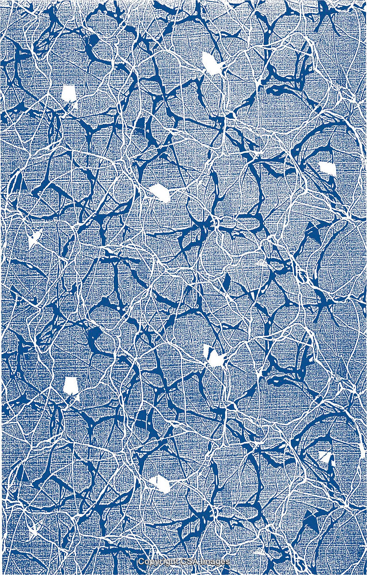 Abstract Urban Roadmap Pattern in Blue and White Texture