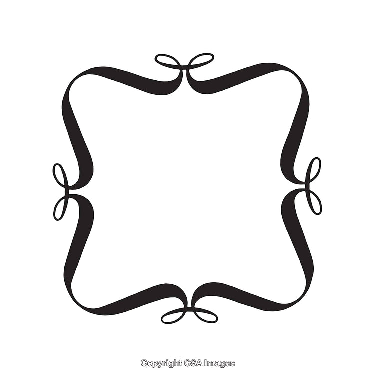 Elegant Black and White Ribbon Design Illustration