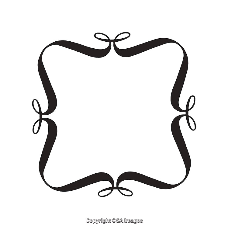 Elegant Black and White Ribbon Design Illustration