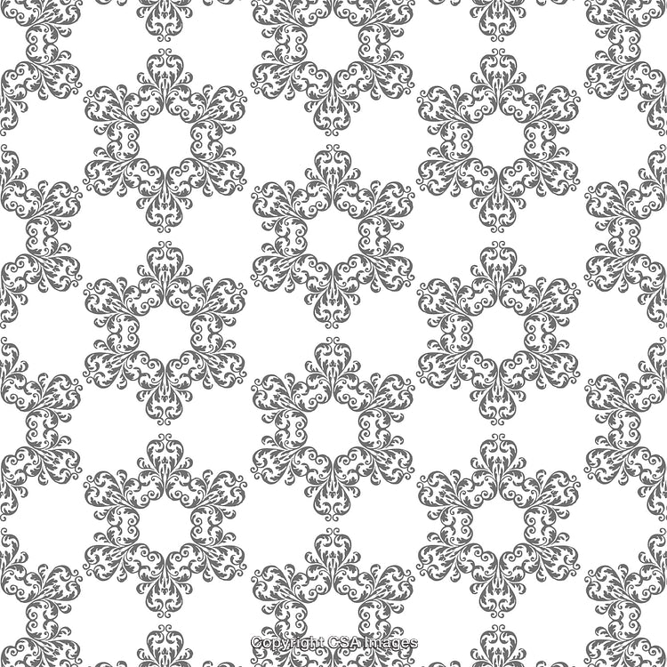 Elegant Pattern with Intricate Curves and Symmetrical Repeated Design