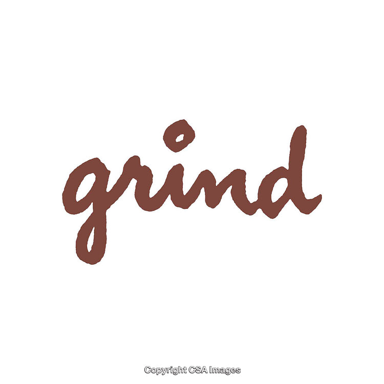 Handwritten Style Word 'Grind' in Modern Script Font Design
