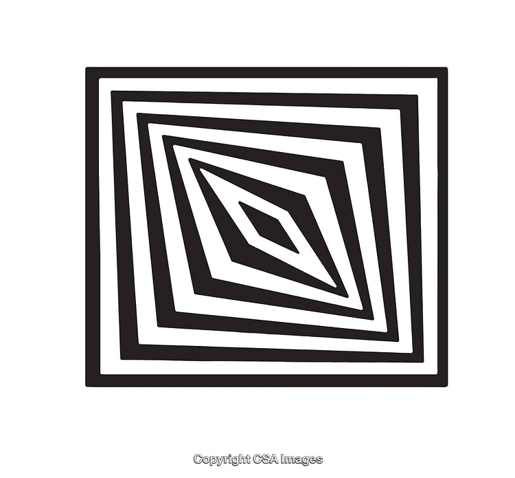 Geometric Black and White Abstract Line Art Illustration