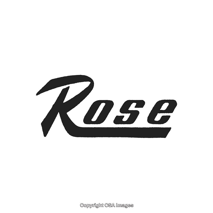 Stylized Rose Logo with Elegant Typeface and Bold Design