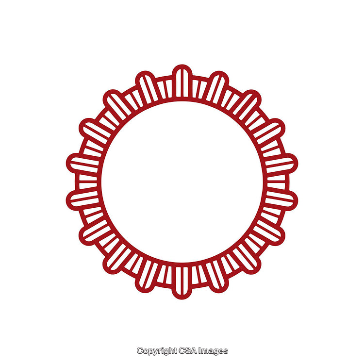 Minimalist Red Circular Pattern on a White Background for Design Uses
