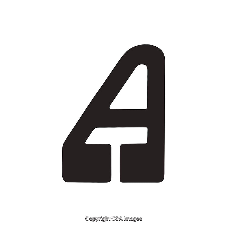 Minimalistic Black and White Stylized Letter 'A' Graphics