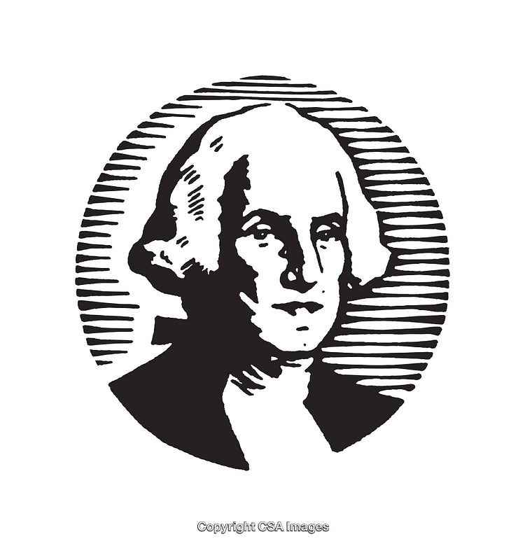 Black-and-White Engraved Portrait Illustration with Minimalist Design