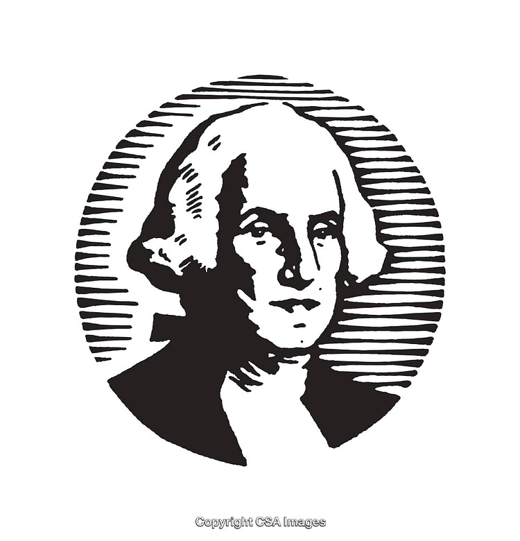 Black-and-White Engraved Portrait Illustration with Minimalist Design