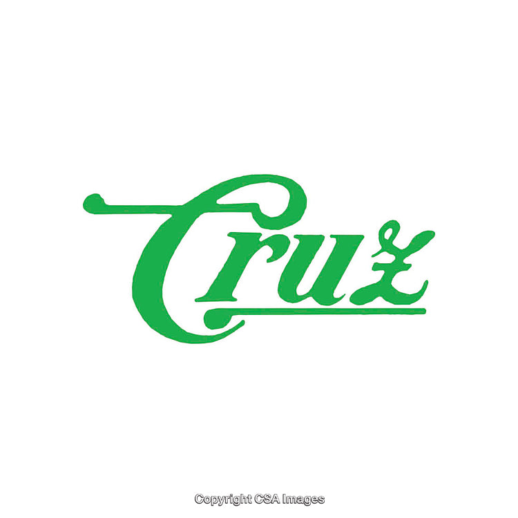 Green Scripted Logo Isolated on a White Background
