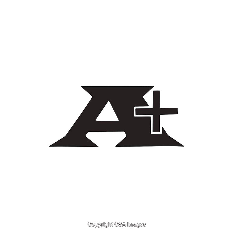 Stylized Graphic Representation of the Letter A With a Plus Sign