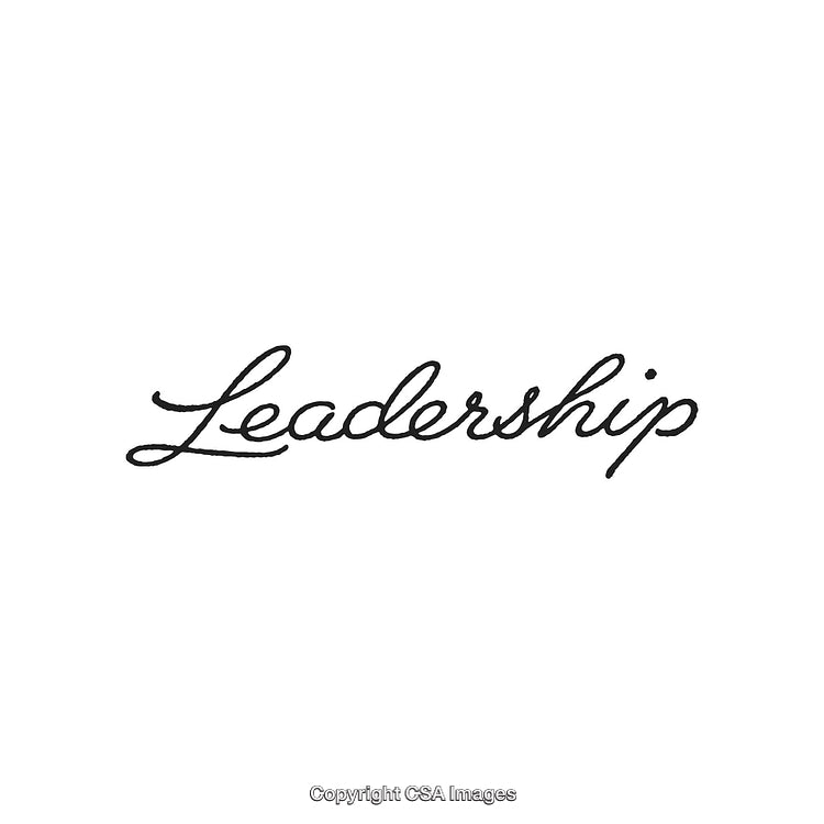Scripted Word Sign Representing the Concept of Leadership and Motivation