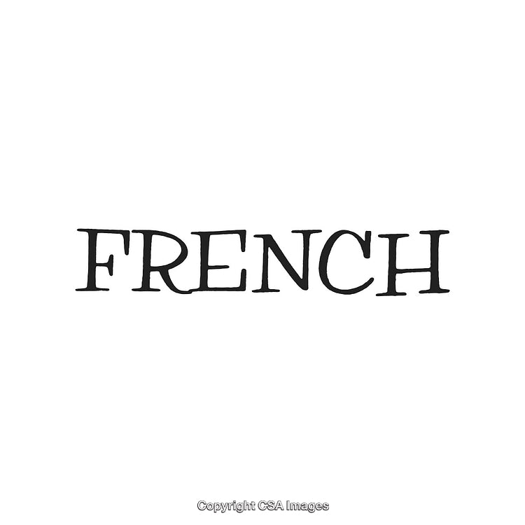 Typography Featuring the Word 'French' in Black on a White Background