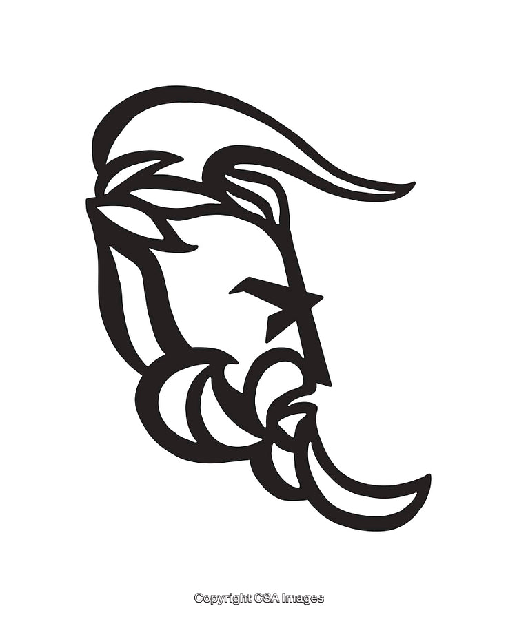Stylized Line Art Illustration Featuring a Bearded Face in Contemporary Design