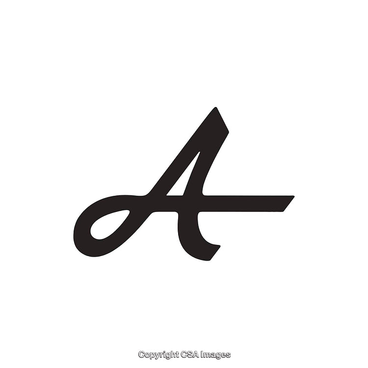 Stylized Black Letter 'A' in a Minimalist Design on White Background