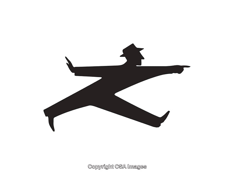 Silhouette of a Leaping Person in a Dynamic Pose