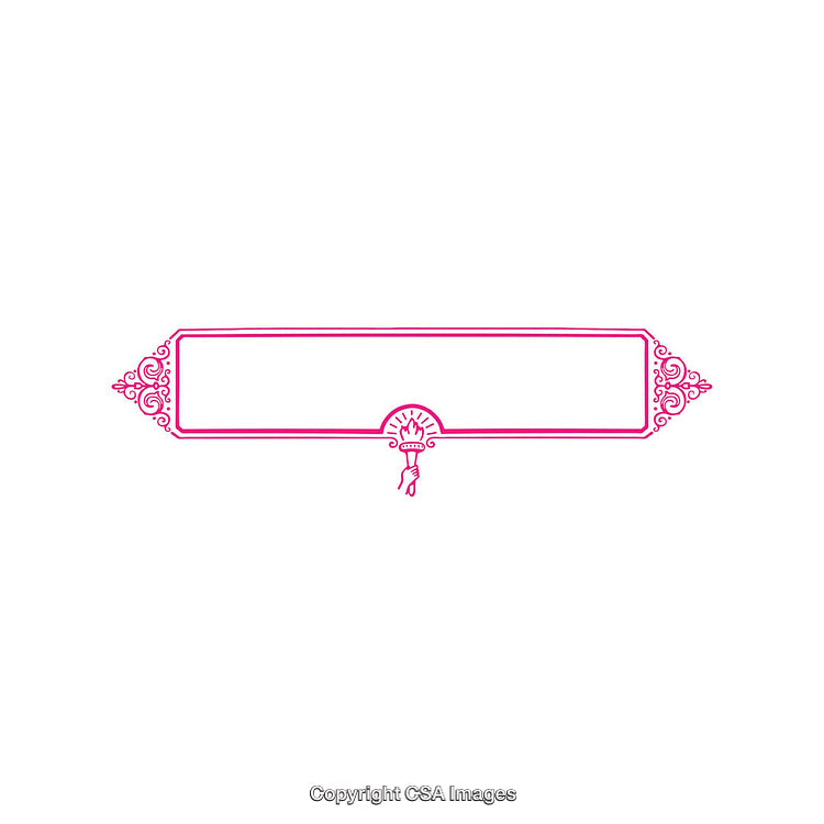 Elegant Pink Ornamental Border with Decorative Flourishes