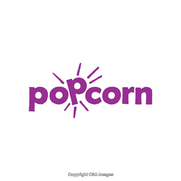 Purple Popcorn Design With Playful Illustrative Details for Modern Branding
