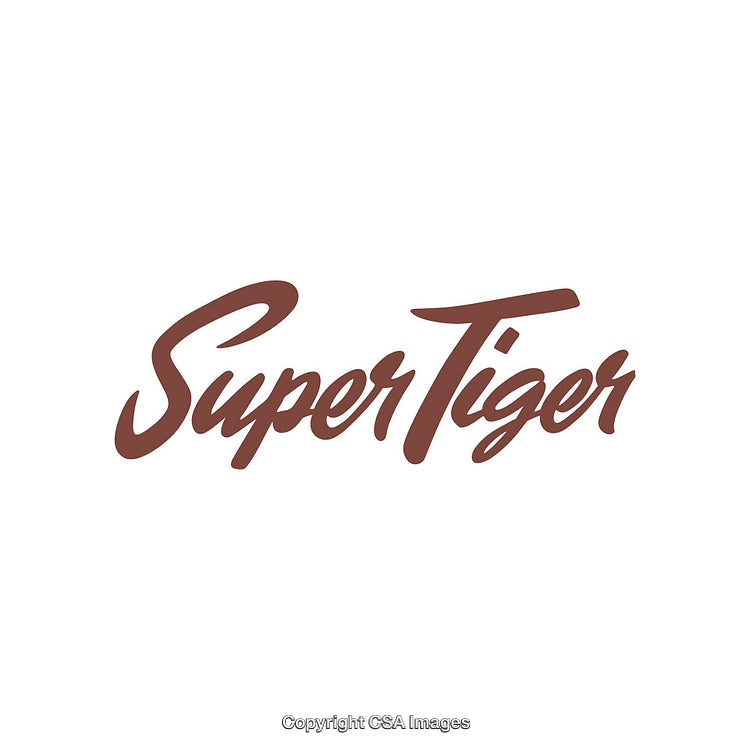 Modern Stylized Logo Design Featuring 'SuperTiger' in Elegant Script Typography