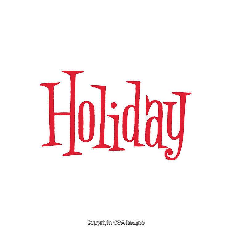 Red Holiday Handwritten Text on a White Background for Festive Designs