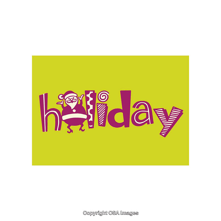 Bright Festive Holiday Design Featuring Santa and Cheerful Typography