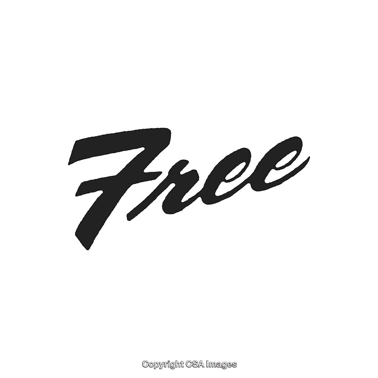 Hand-Drawn Calligraphic Script Writing of the Word Free in Black Ink