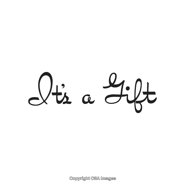 Inspirational Calligraphy Text 'It's a Gift' With Elegant Font Presentation