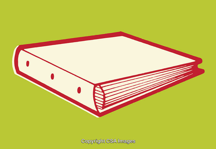 Stylized Illustration of a Book Icon in Minimalistic Line Art Style