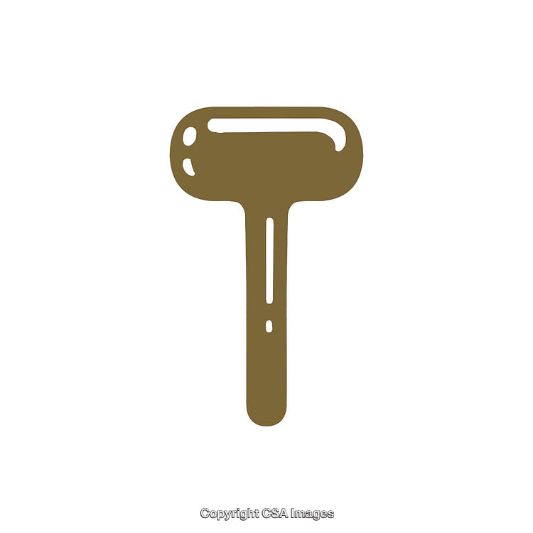 Minimalist Illustration of The Letter T in Brown on White Background