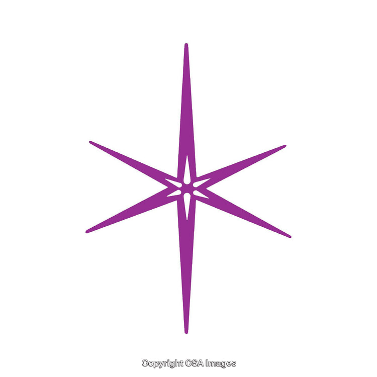 Vibrant Purple Star Symbol with Geometric Sharp Design