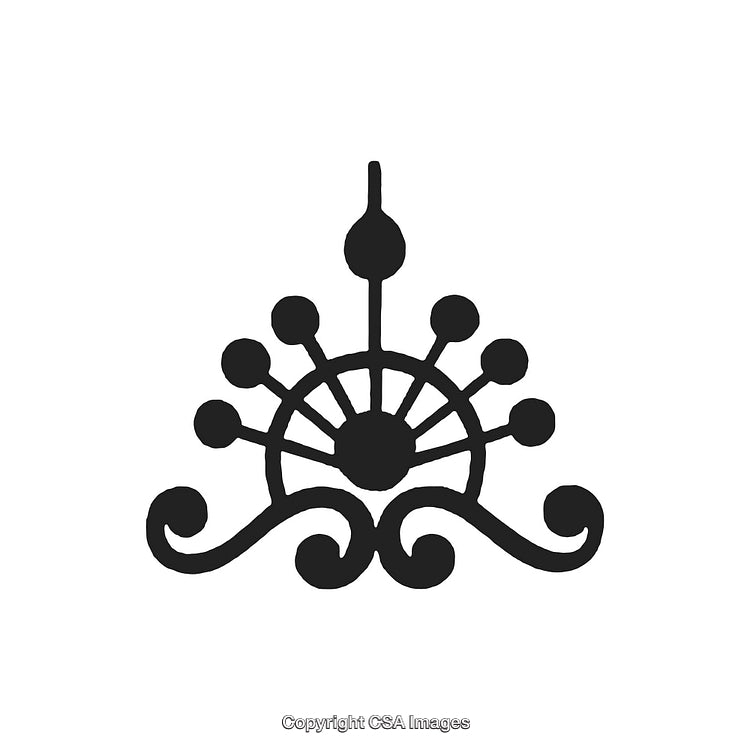 Intricate Decorative Black Ornamental Design with Abstract and Unique Patterns