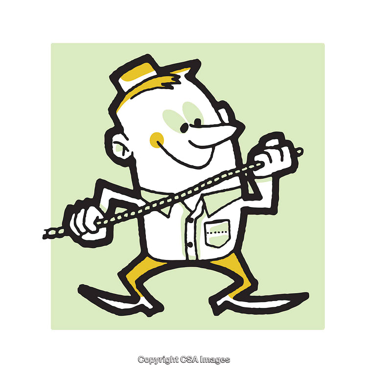 Retro Cartoon Illustration of a Happy Character in a Playful Pose