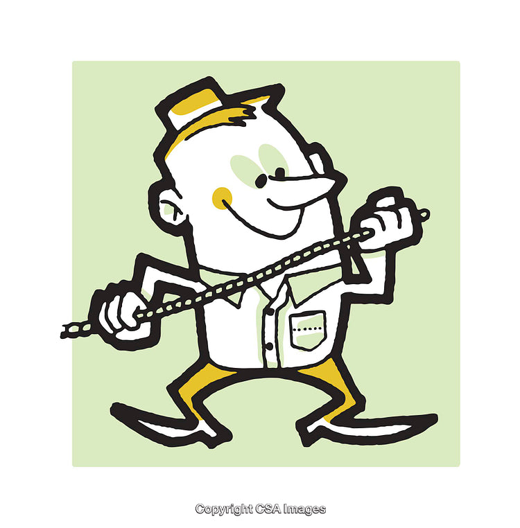 Retro Cartoon Illustration of a Happy Character in a Playful Pose