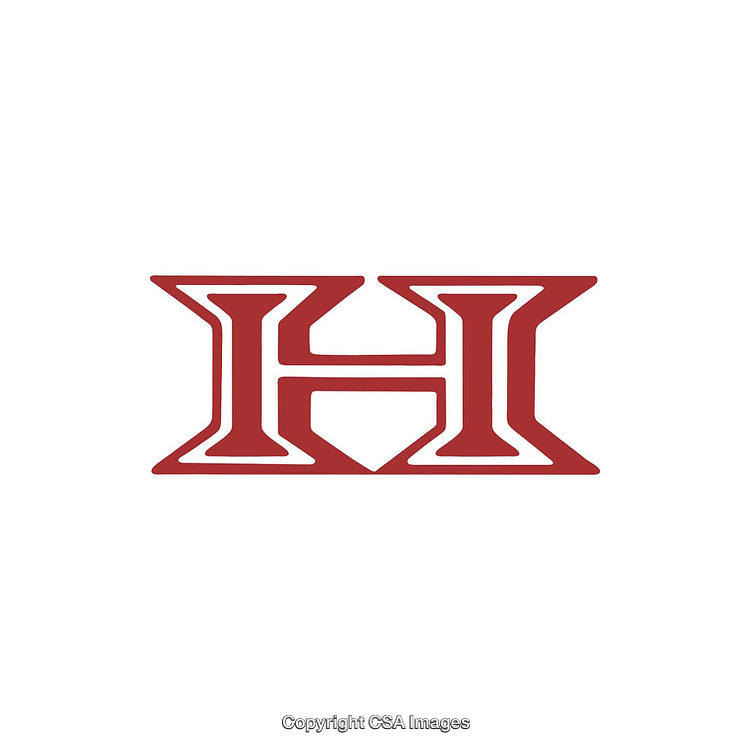 Bold Red H-Shaped Logo Design on a White Background