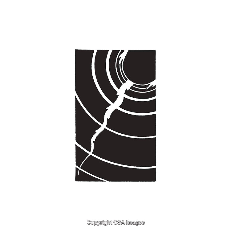 Abstract Black And White Circular Crack Design With Modern Aesthetic