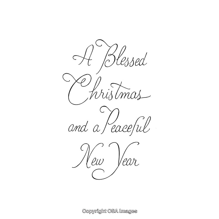 Elegant Calligraphy Holiday Greeting for Christmas and New Year Celebration Wishes