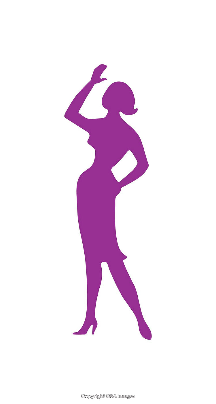 Stylized Silhouette of a Woman in a Confident Pose