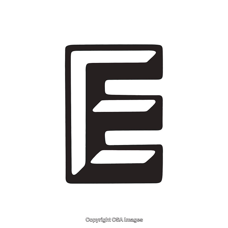 Black And White Artistic Representation Of The Letter E
