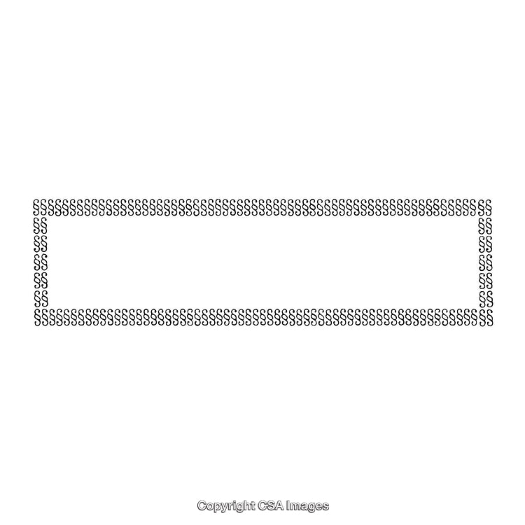 Rectangular Abstract Black And White Border Design Display