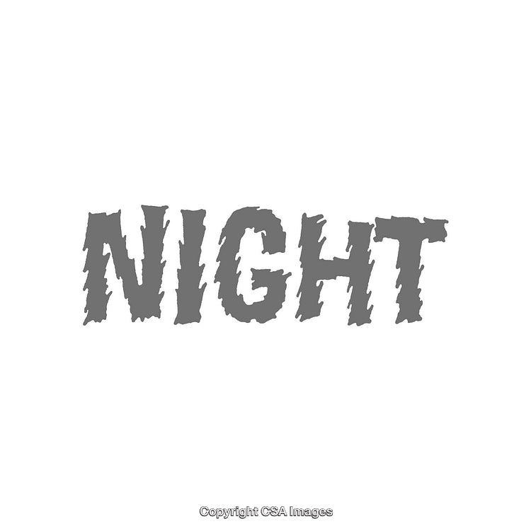 Gray Stylized Night Text Design in Rugged Typography