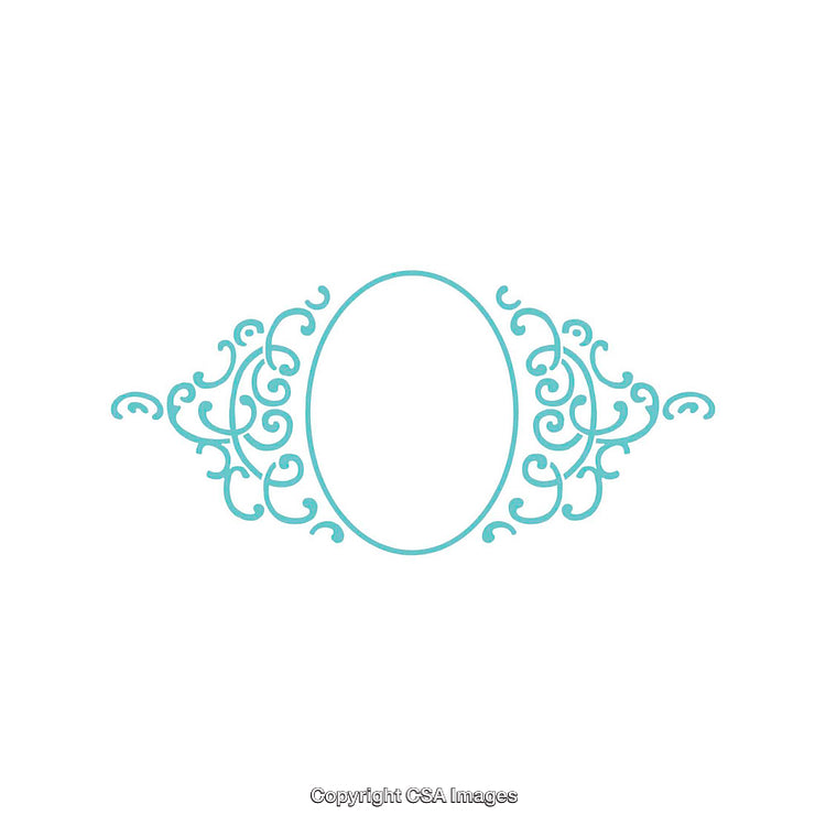 Elegant Decorative Frame Design with Symmetrical Flourishes and Ornamental Style